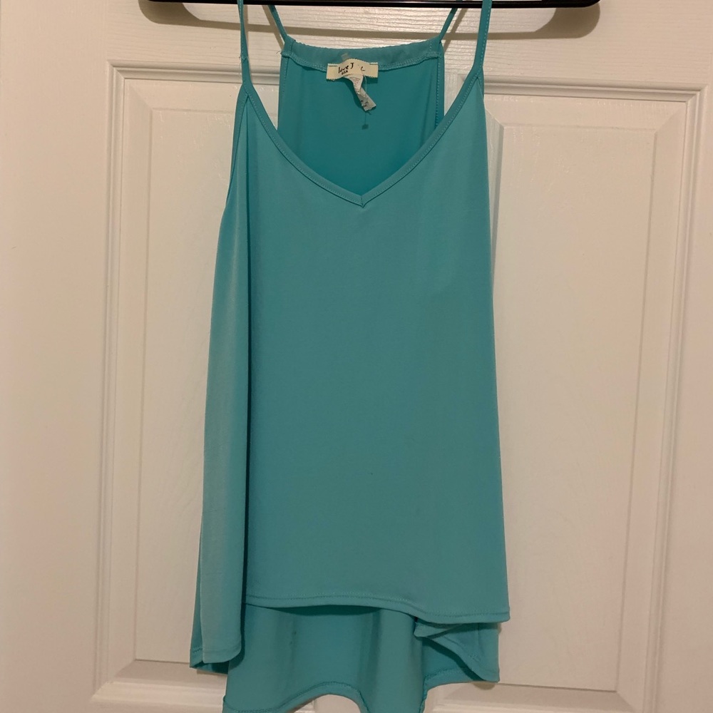 Teal Blue V-Neck Camisole